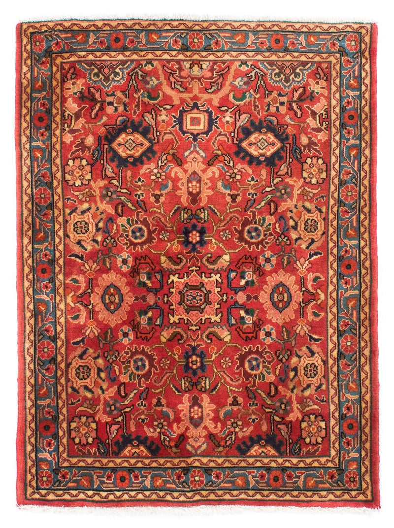Hosseinabad Teppich 110x143cm - Perserteppich - dunkelrot