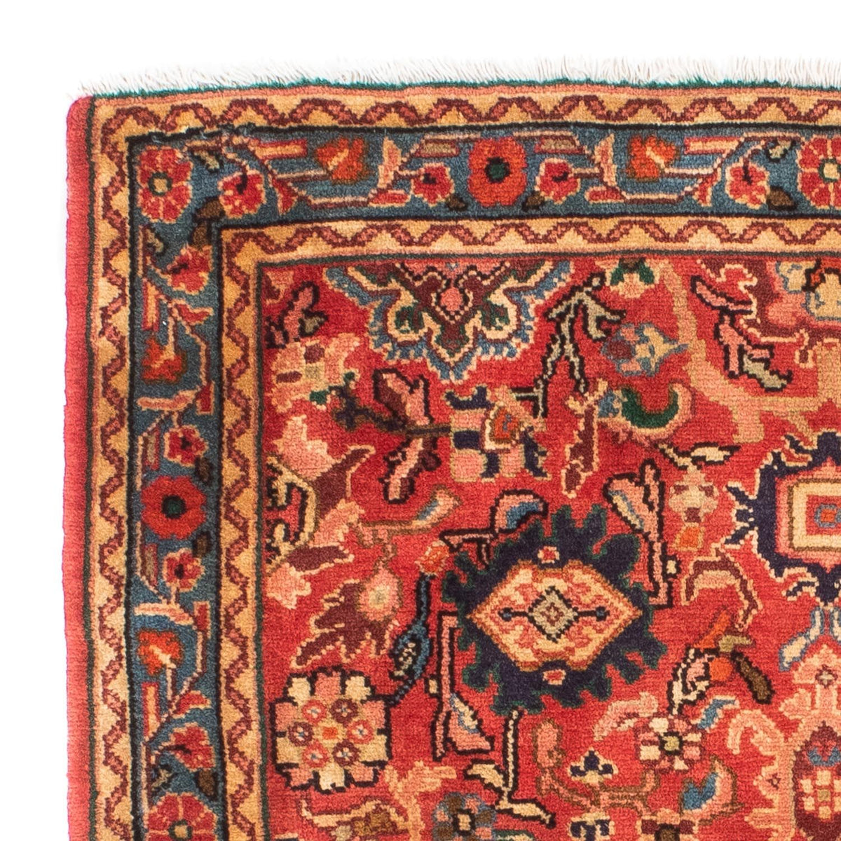 Hosseinabad Teppich 110x143cm - Perserteppich - dunkelrot
