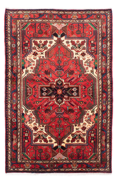 Hosseinabad Teppich 130x212cm - Perserteppich - dunkelrot
