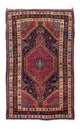 Hamadan Teppich 88x138cm - Perserteppich - dunkelrot