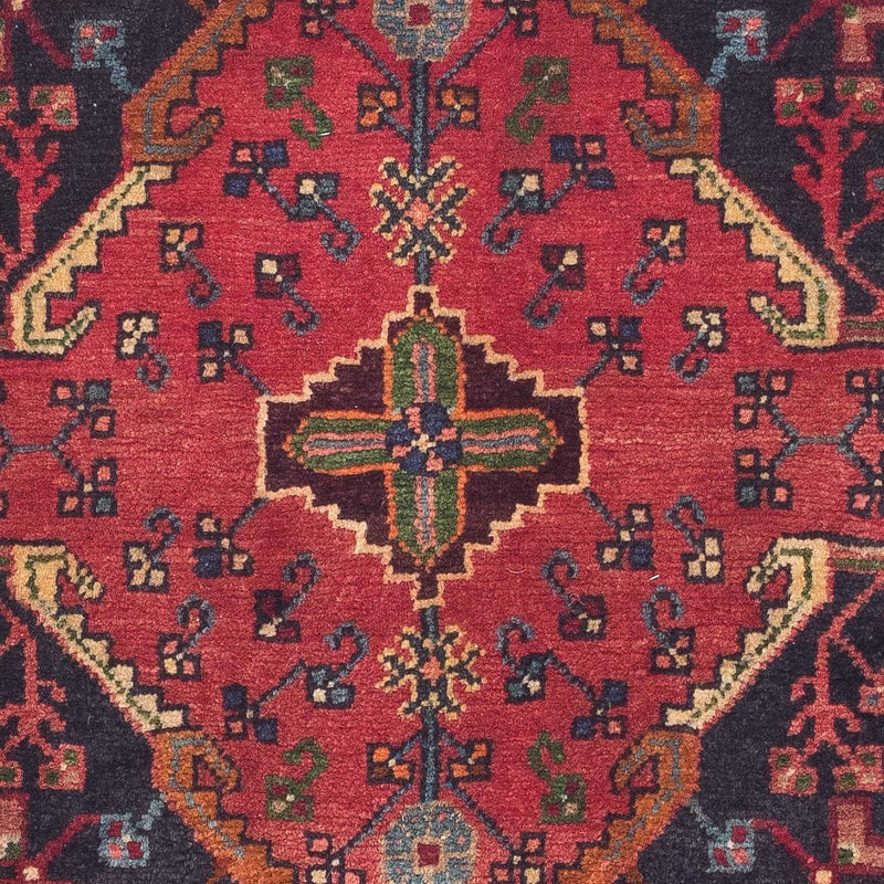 Hamadan Teppich 108x155cm - Perserteppich - dunkelrot