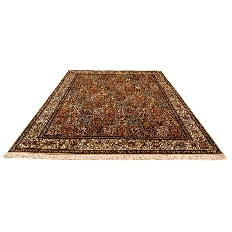 Kaschmir Seide Teppich 248x332cm - Orientteppich - braun
