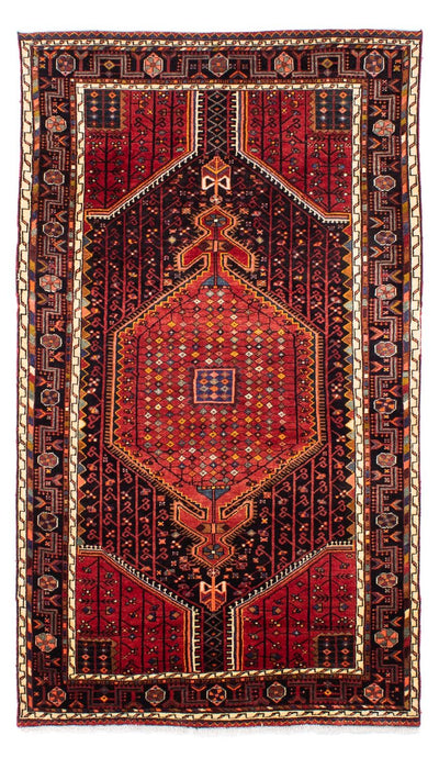 Hosseinabad Teppich 140x248cm - Perserteppich - dunkelrot