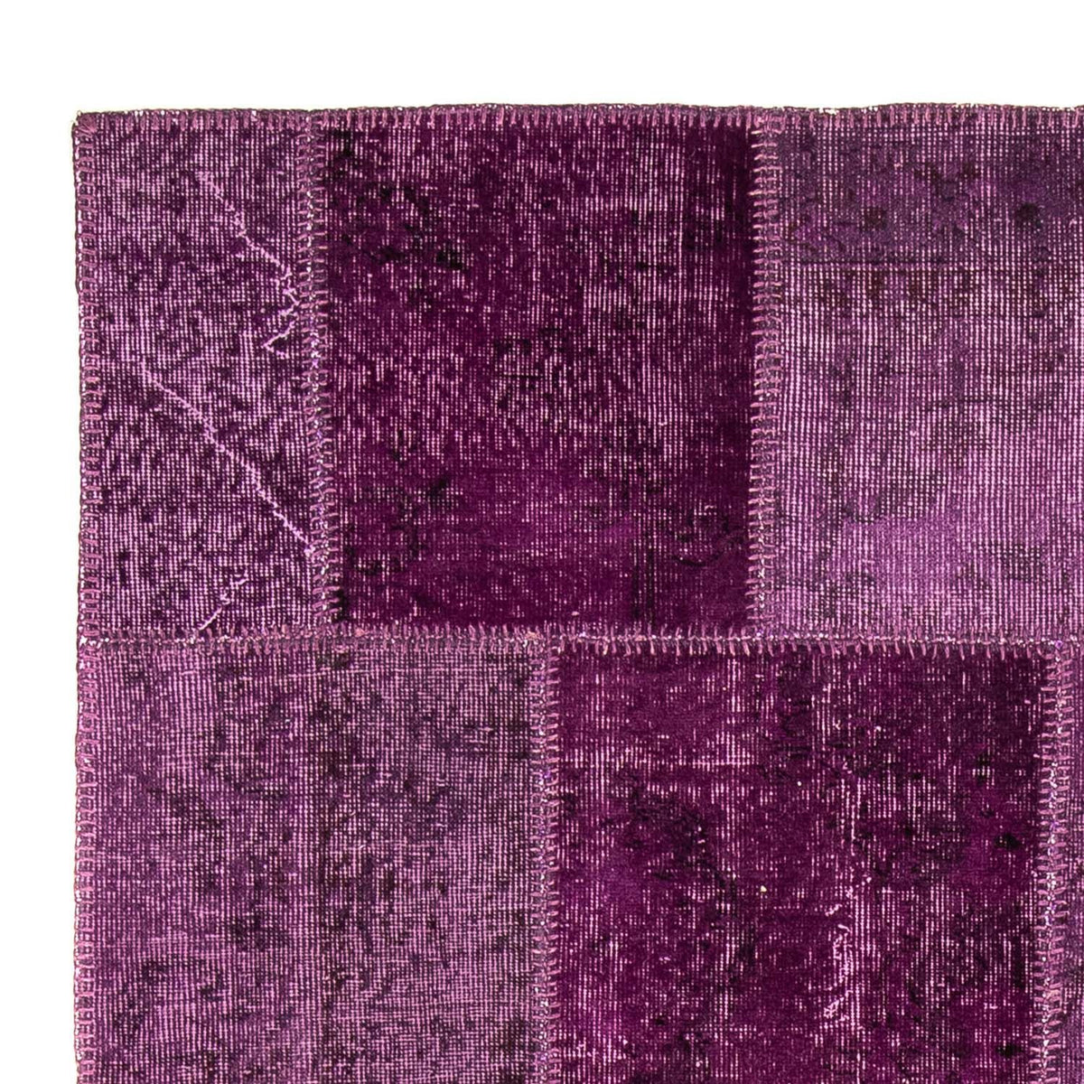 Patchwork Teppich 170 x 240 cm - lila