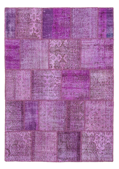 Patchwork Teppich 170x240cm - Orientteppich - lila