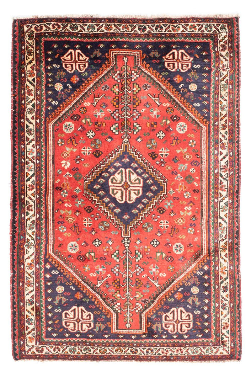Shiraz Teppich 123x185cm - Perserteppich - dunkelrot