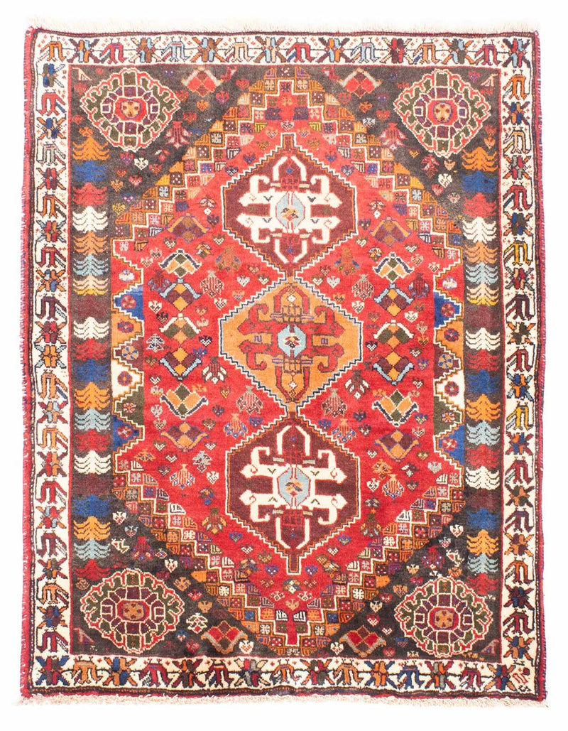 Shiraz Teppich 120x150cm - Perserteppich - dunkelrot