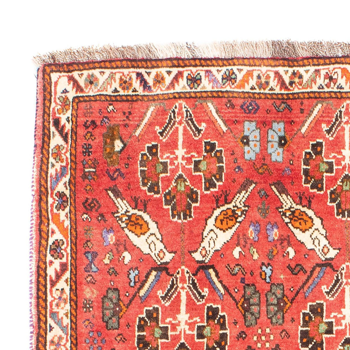 Shiraz Teppich 117x162cm - Perserteppich - hellrot