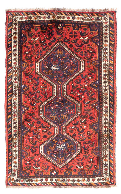 Shiraz Teppich 110x163cm - Perserteppich - dunkelrot
