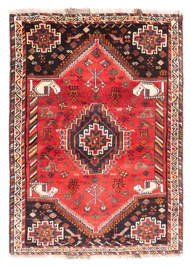 Shiraz Teppich 118x162cm - Perserteppich - dunkelrot