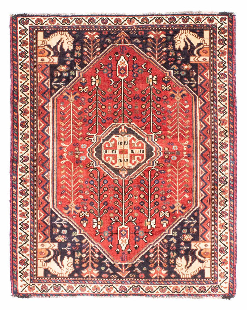 Shiraz Teppich 127x162cm - Perserteppich - rot