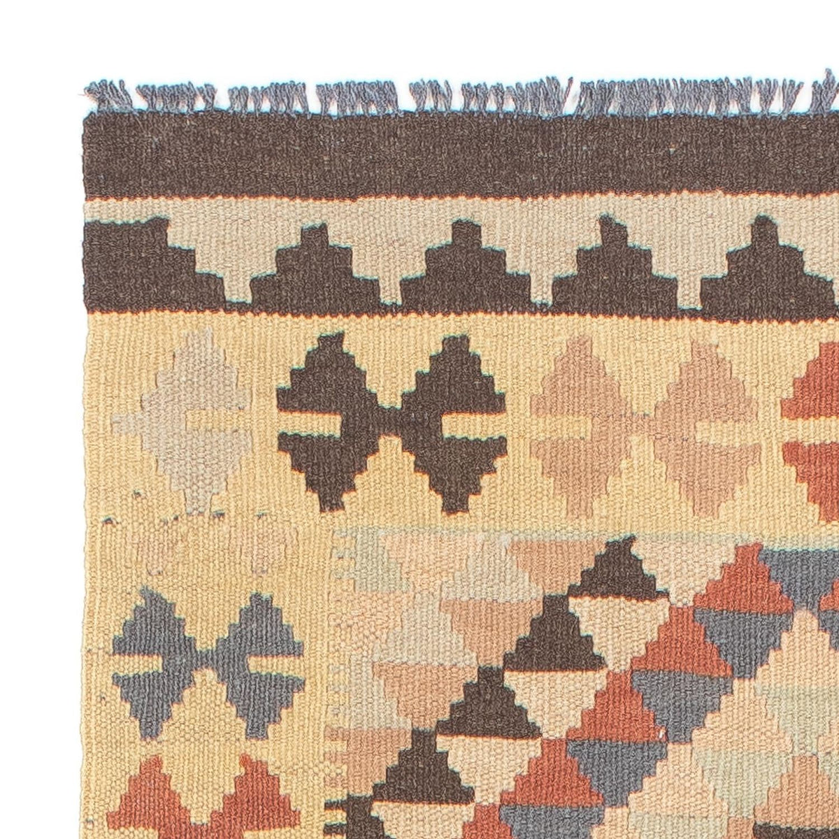 Kelim Teppich - Splash 63 x 198 cm - beige