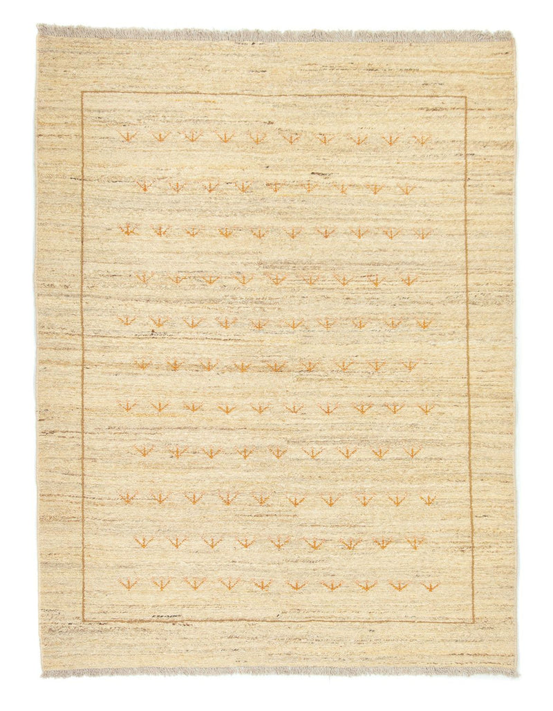 Gabbeh Persisch Teppich 147x195cm - Perserteppich Wollteppich - beige