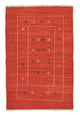 Gabbeh Persisch Teppich 114x180cm - Perserteppich Wollteppich - rot