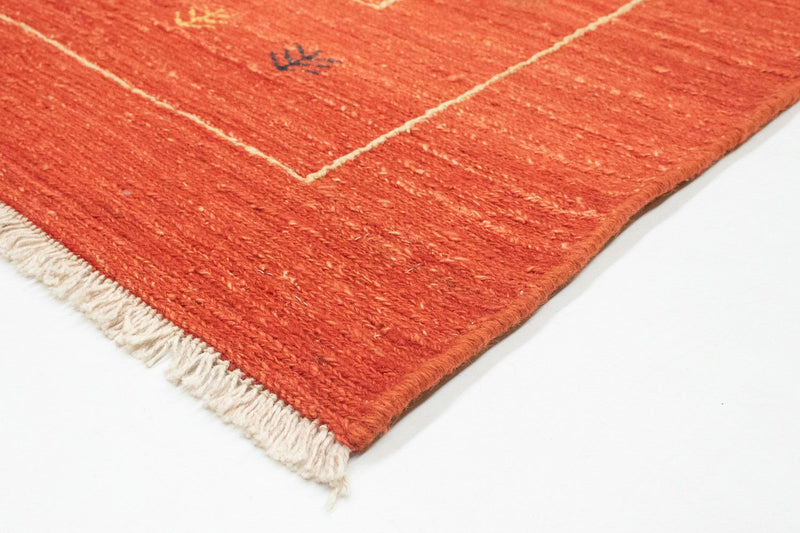 Gabbeh Persisch Teppich 114x180cm - Perserteppich Wollteppich - rot