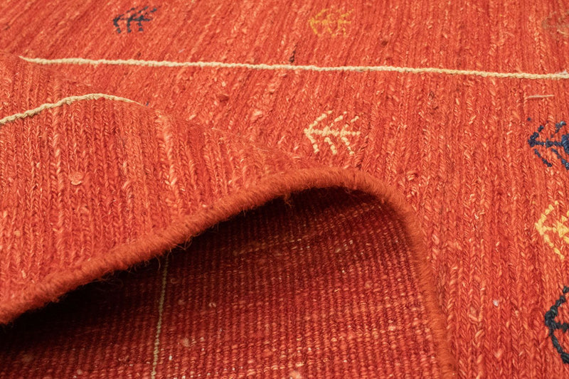 Gabbeh Persisch Teppich 114x180cm - Perserteppich Wollteppich - rot