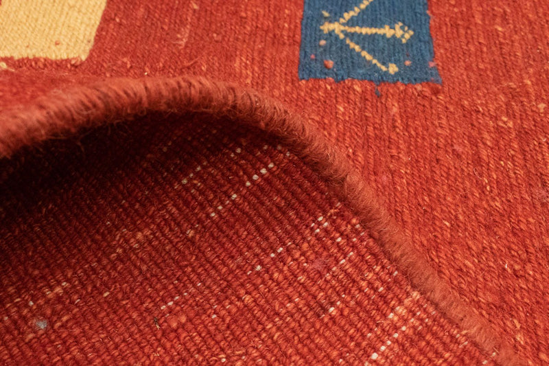 Gabbeh Persisch Teppich 164x225cm - Perserteppich Wollteppich - rot