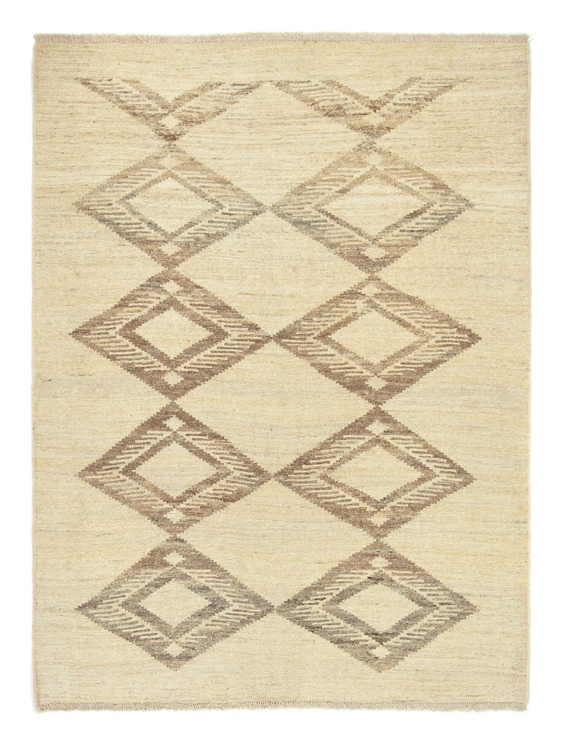 Gabbeh Persisch Teppich 146x198cm - Perserteppich Wollteppich - beige