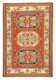 Kelim Seide Teppich 194x254cm - dunkelrot