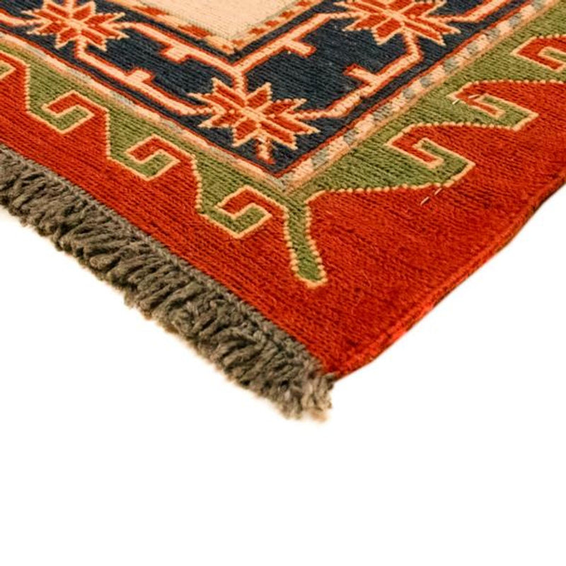 Kelim Seide Teppich 194x254cm - dunkelrot