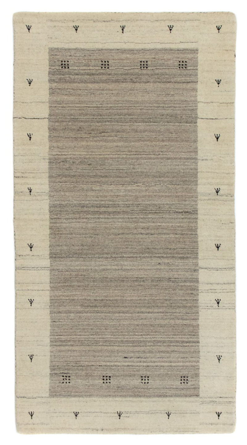 Loribaft Teppich Perser 70x140cm - Wollteppich - beige