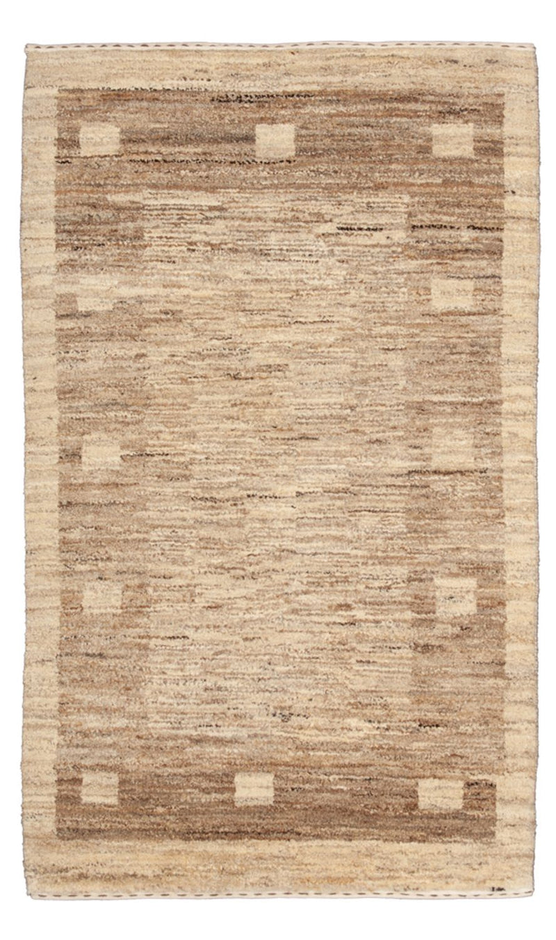 Gabbeh Persisch Teppich 72x127cm - Perserteppich Wollteppich - natur