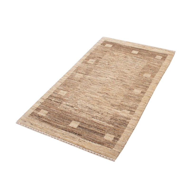 Gabbeh Persisch Teppich 72x127cm - Perserteppich Wollteppich - natur