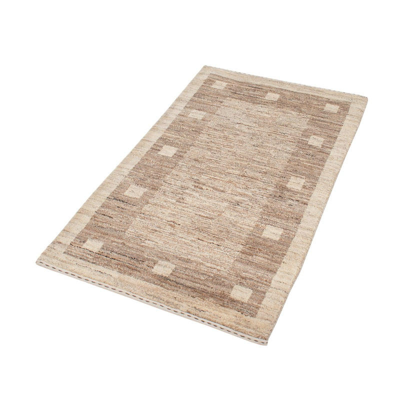 Gabbeh Persisch Teppich 77x126cm - Perserteppich Wollteppich - natur