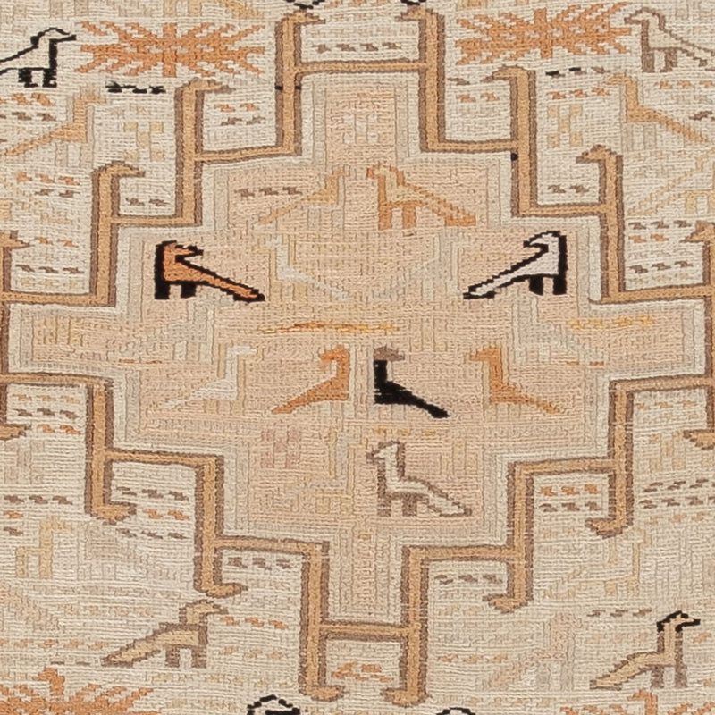 Kelim Seide Teppich 63x107cm - beige