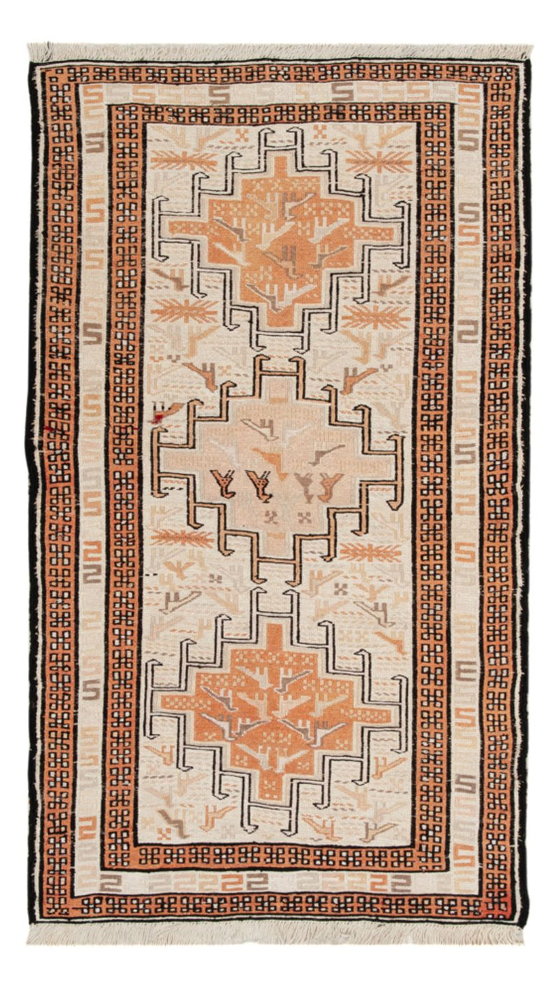Kelim Seide Teppich 62x103cm - beige