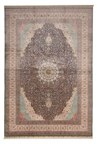 China Seide Teppich 370x552cm - Orientteppich - dunkelblau – product image