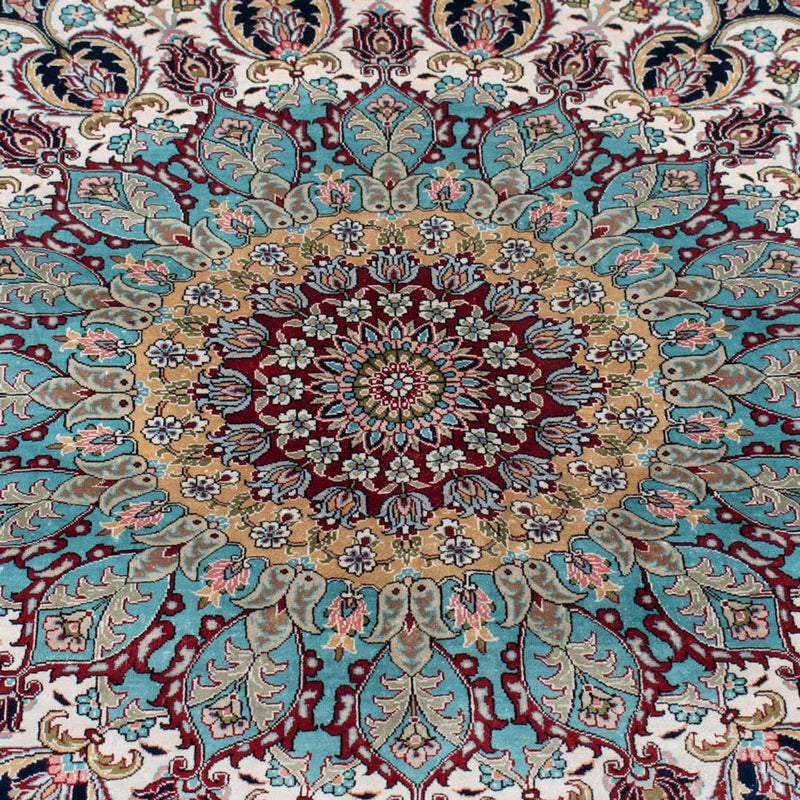 China Seide Teppich 370x552cm - Orientteppich - dunkelblau