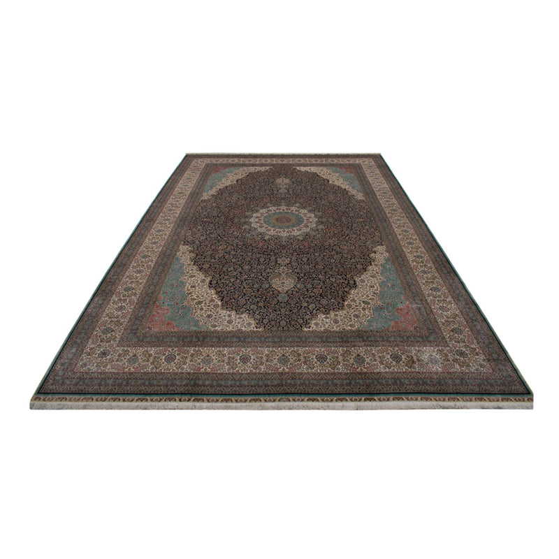 China Seide Teppich 370x552cm - Orientteppich - dunkelblau