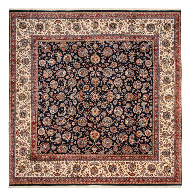 Kaschmar Teppich 388x388cm - Perserteppich - dunkelblau