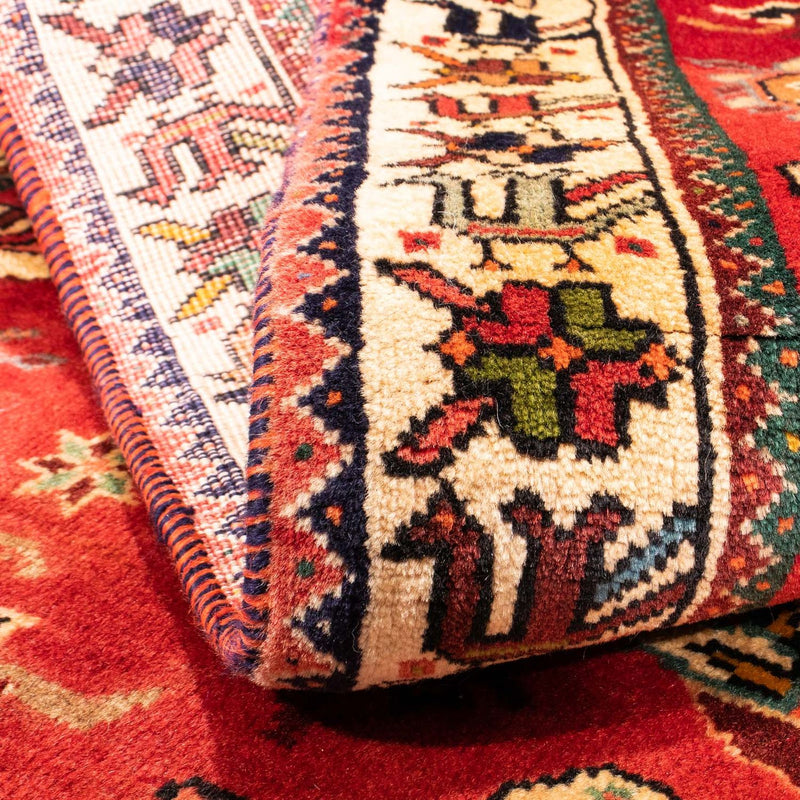 Shiraz Teppich 120x162cm - Perserteppich - dunkelrot