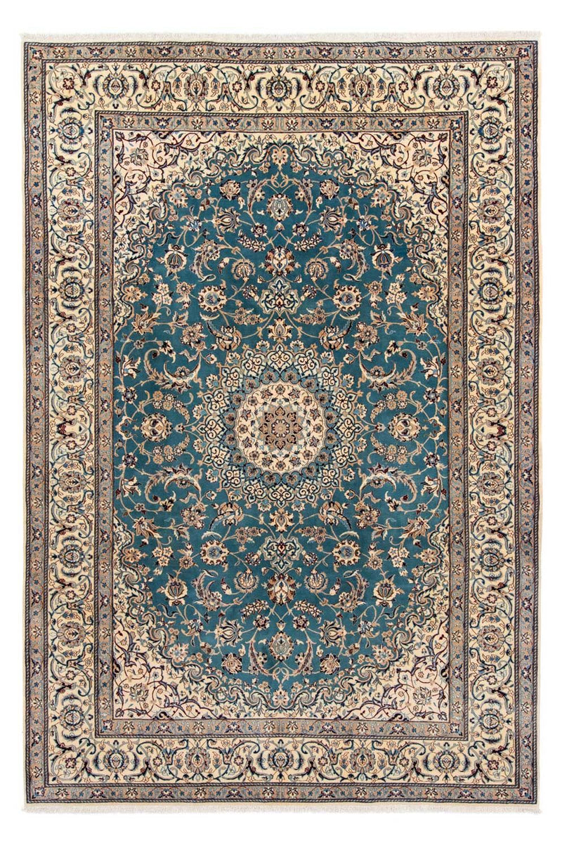 Nain Teppich 204x315cm - Perserteppich - seeblau