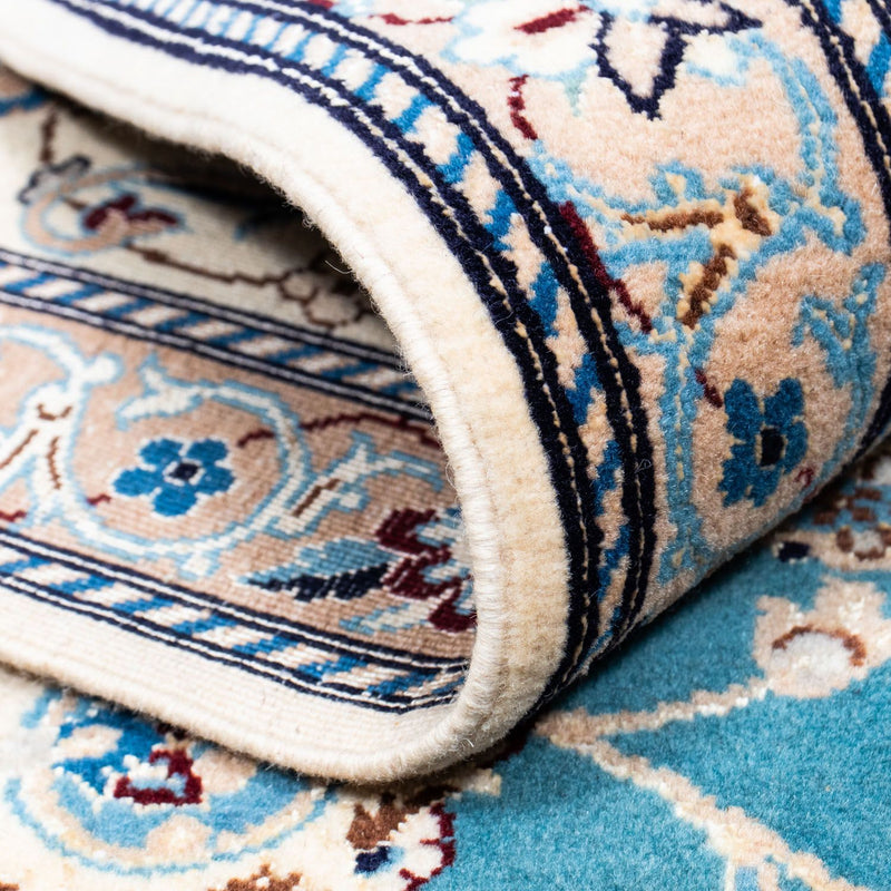 Nain Teppich 204x315cm - Perserteppich - seeblau