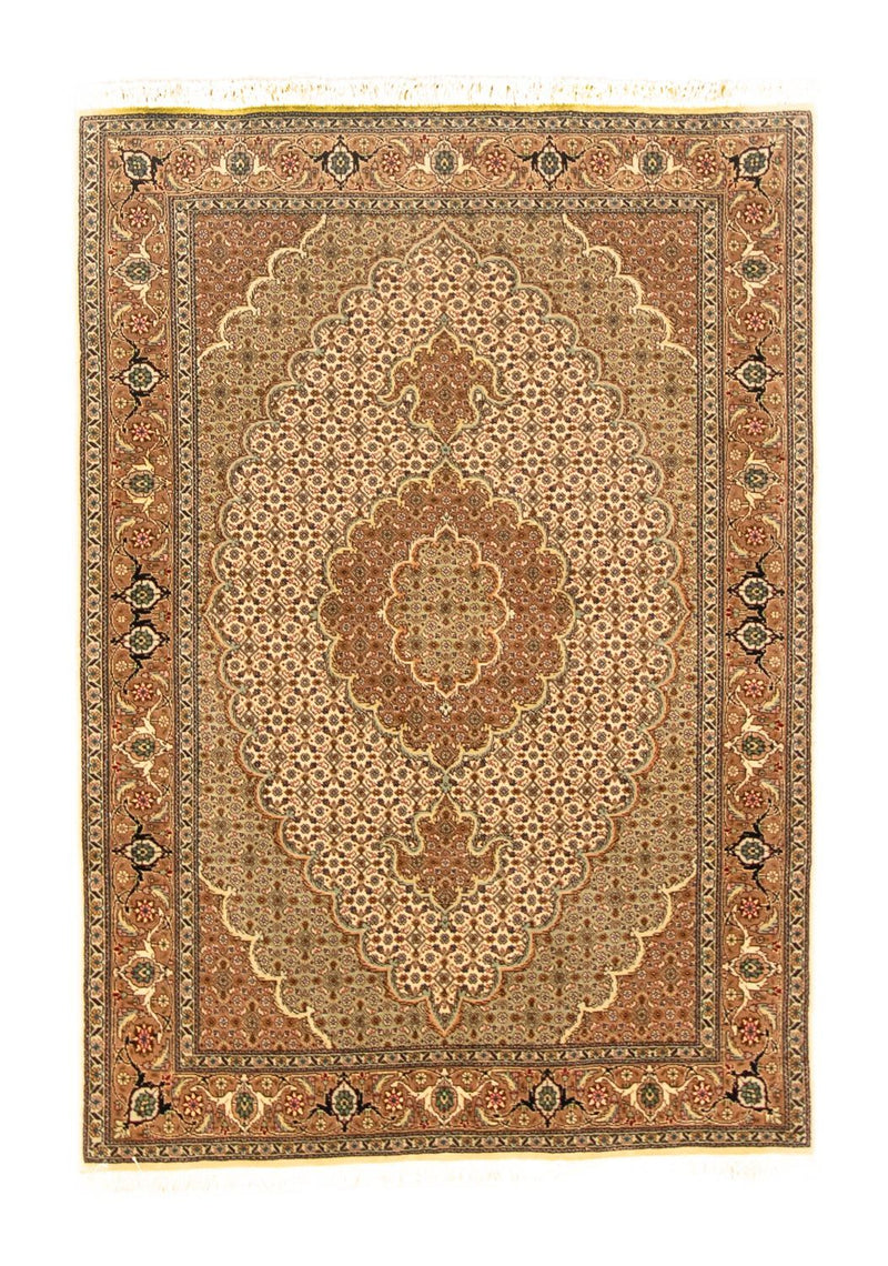 Täbriz Teppich 106x145cm - Perserteppich - beige