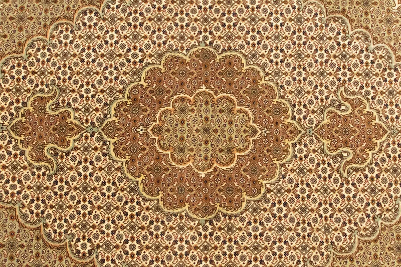Täbriz Teppich 106x145cm - Perserteppich - beige