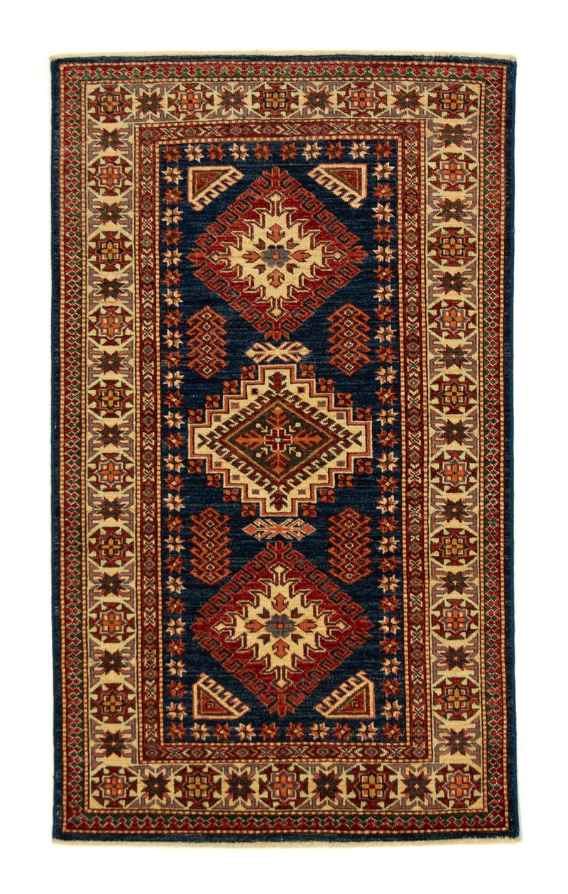 Kazak Teppich 93x157cm - Orientteppich - dunkelblau