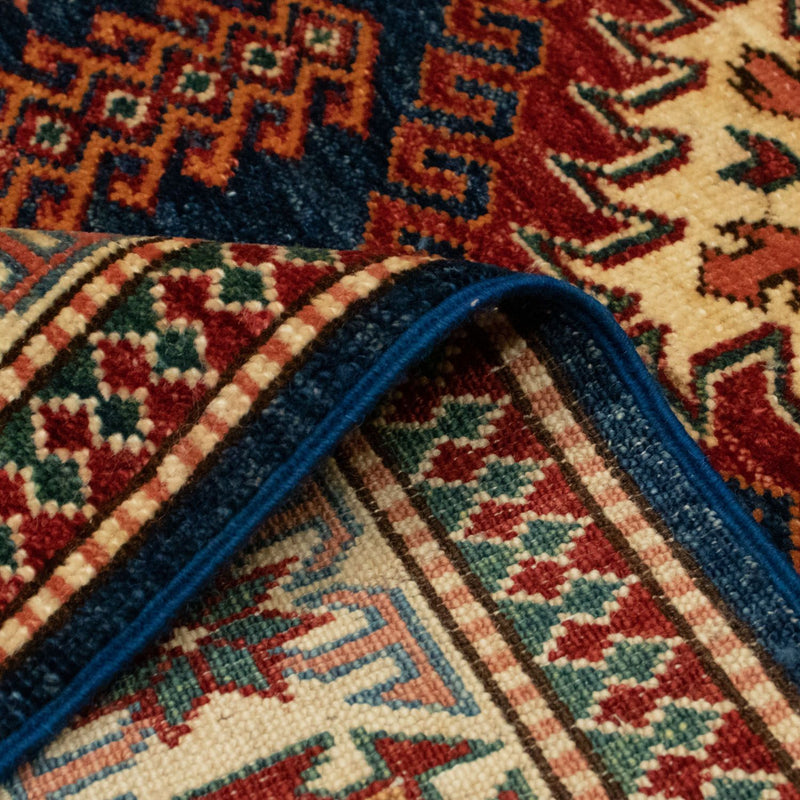 Kazak Teppich 93x157cm - Orientteppich - dunkelblau