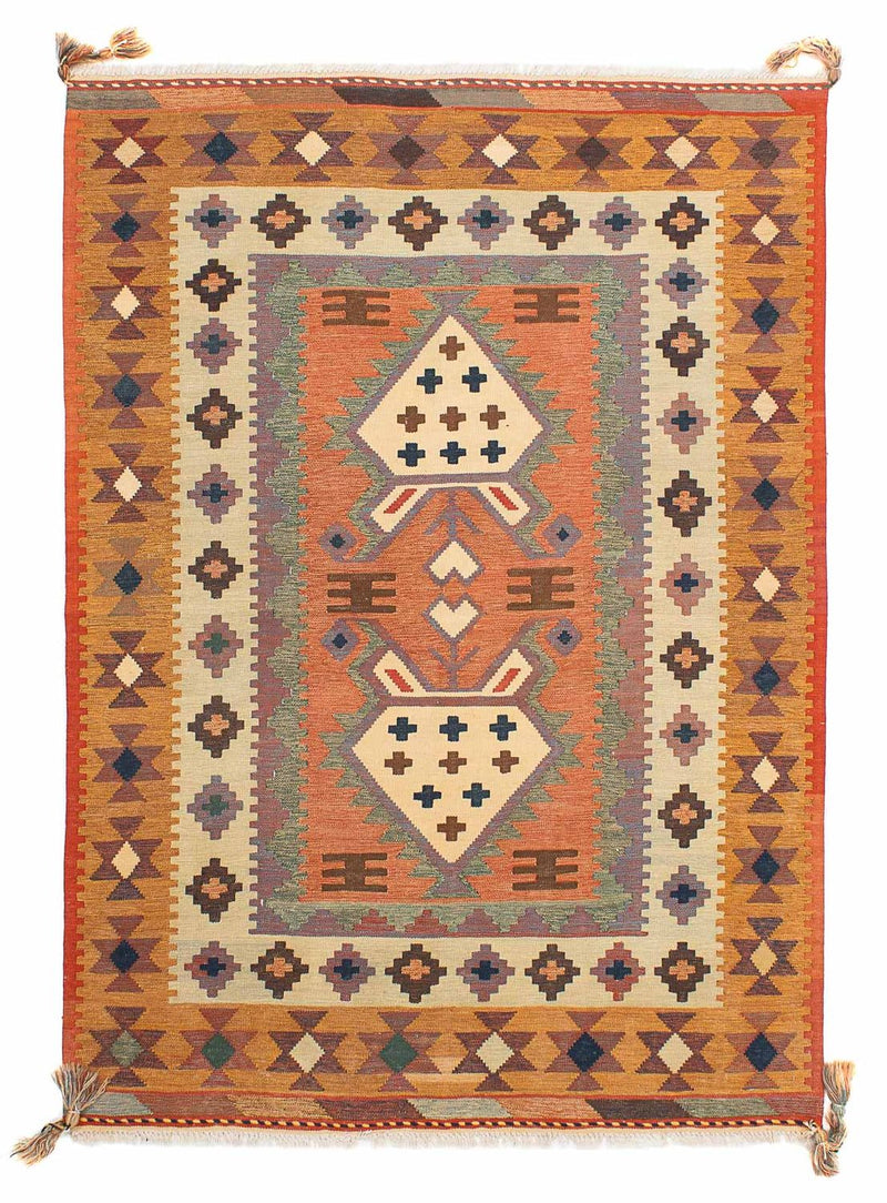 Kelim Fars Teppich 144x205cm - mehrfarbig