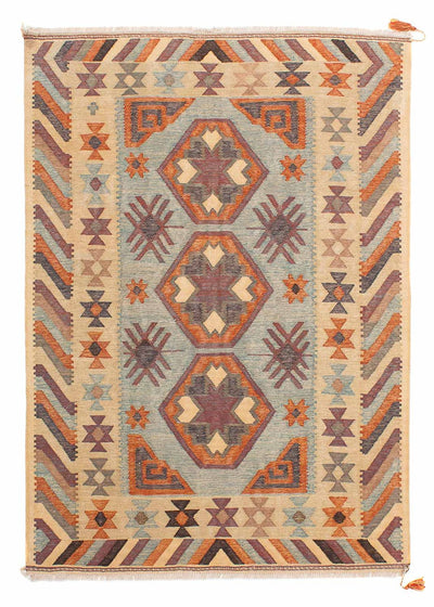 Kelim Fars Teppich 147x204cm - mehrfarbig