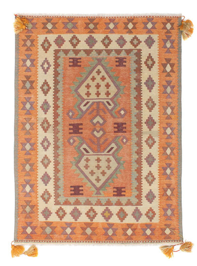 Kelim Modern Teppich 150x203cm - mehrfarbig