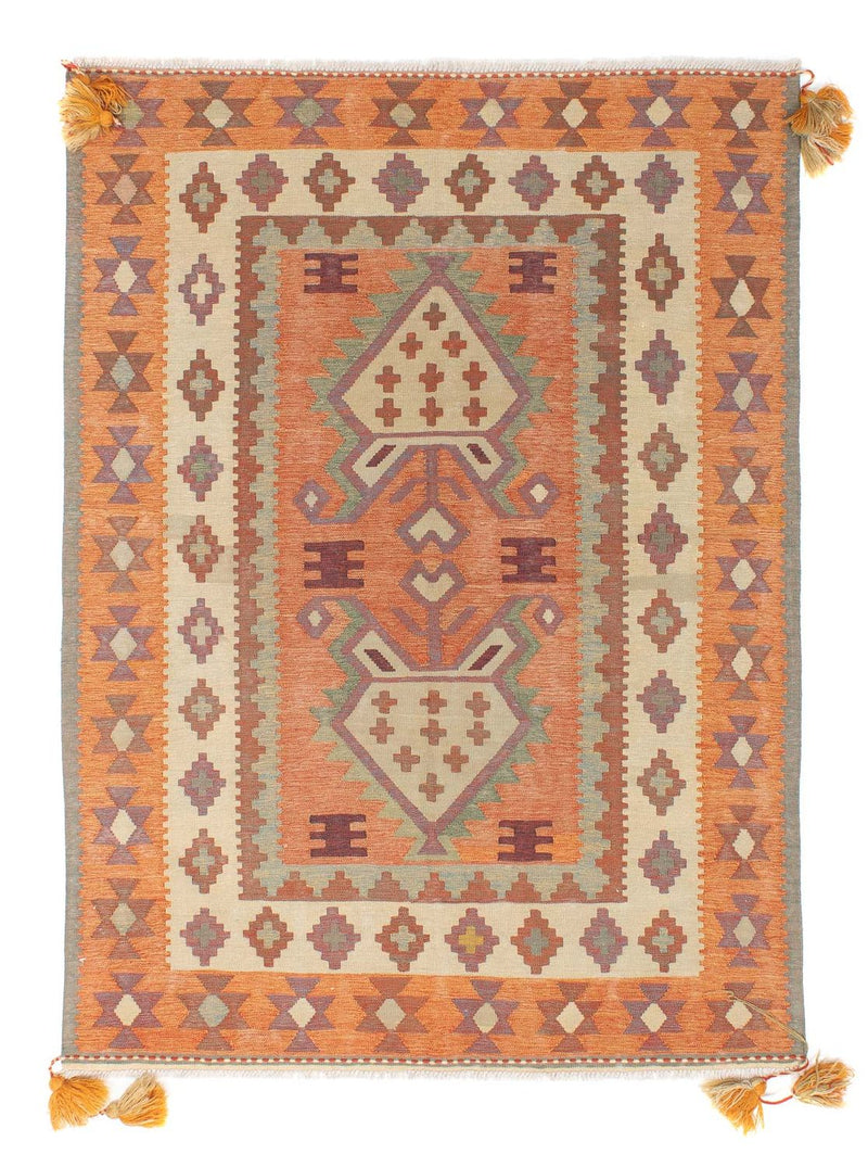 Kelim Modern Teppich 150x203cm - mehrfarbig