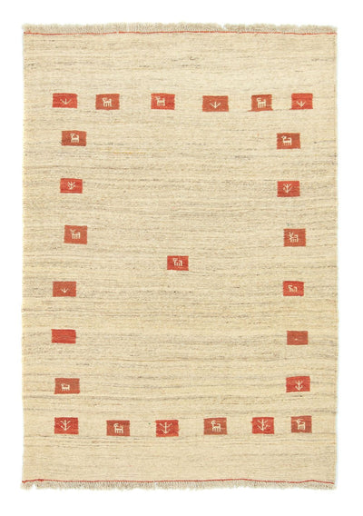 Gabbeh Teppich Indus 120x180cm - Wollteppich - beige