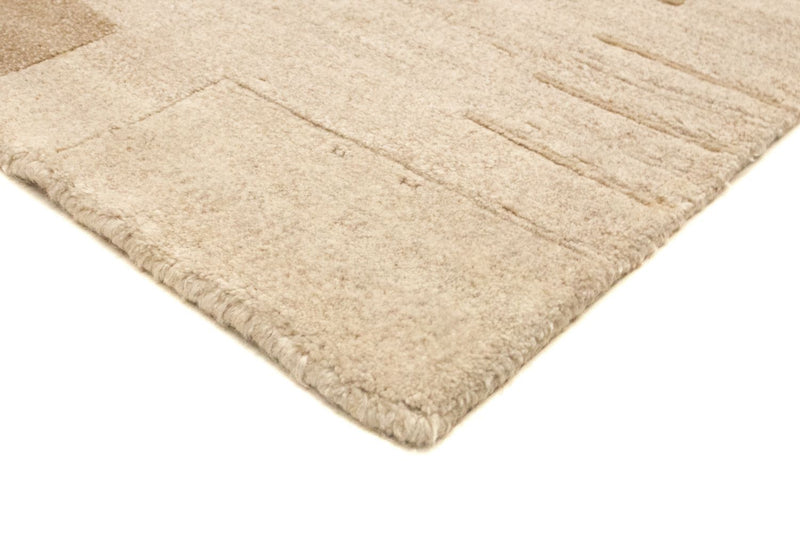 Nepal Teppich 90x160cm - Wollteppich - beige