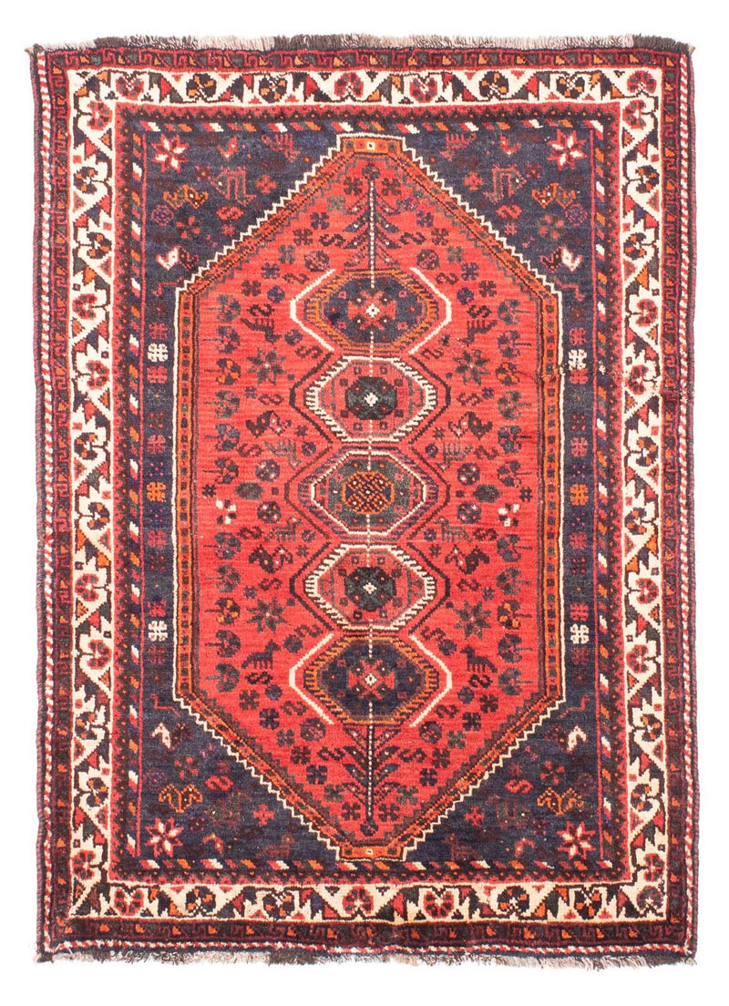 Shiraz Teppich 116x155cm - Perserteppich - dunkelrot