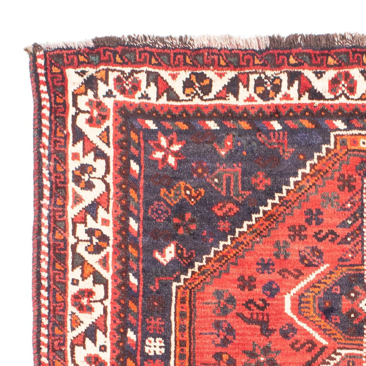 Shiraz Teppich 116x155cm - Perserteppich - dunkelrot