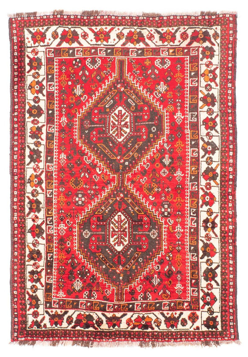 Shiraz Teppich 112x160cm - Perserteppich - dunkelrot